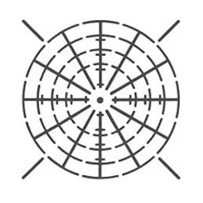 Mandala Grid Stencils- 12 Sections 3.5 inch