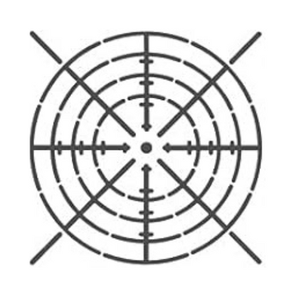 Mandala Grid Stencils- 8 Sections 3.5 inch