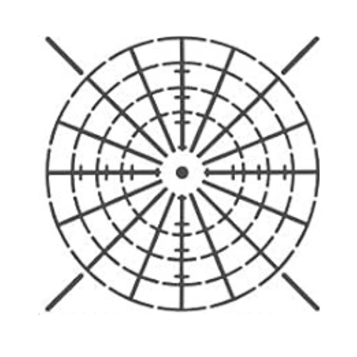 Mandala Grid Stencils- 16 Sections 3.5 inch