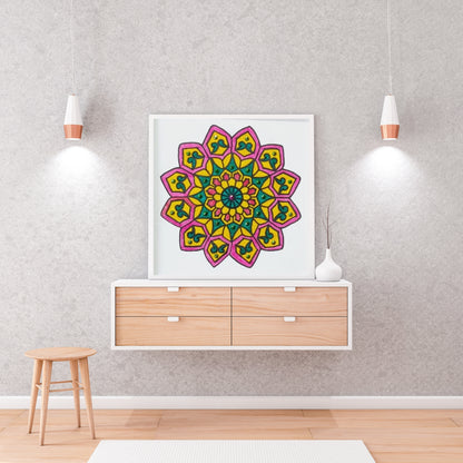 Mini MANDALA Painting with Stone Effect