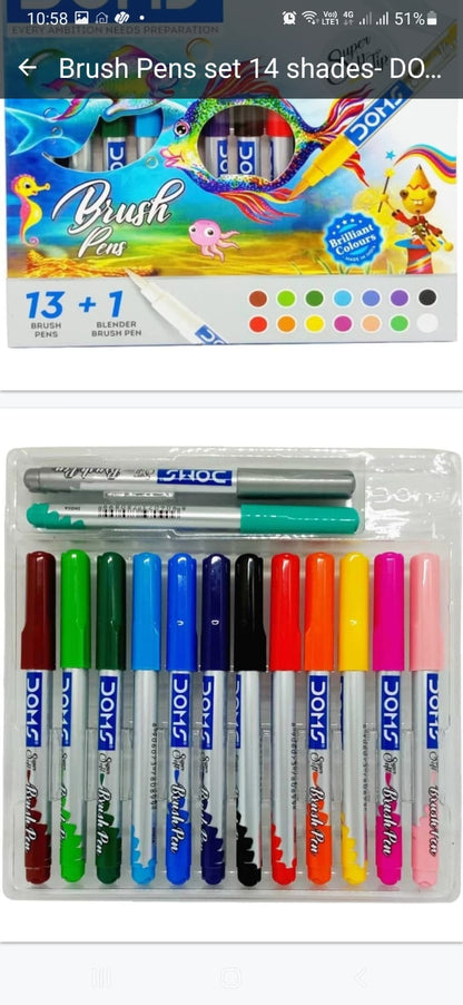 Brush Pens set 14 shades- DOMS