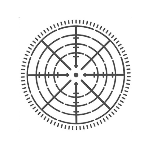 Mandala Grid Stencils-8 Sections 5.1 inch