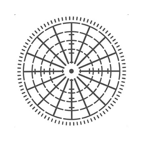 Mandala Grid Stencils-16 Sections 5.9 inch