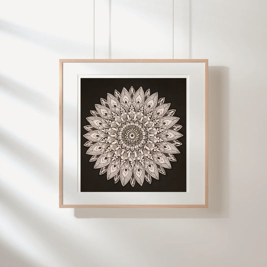 Shades Of Black mandala