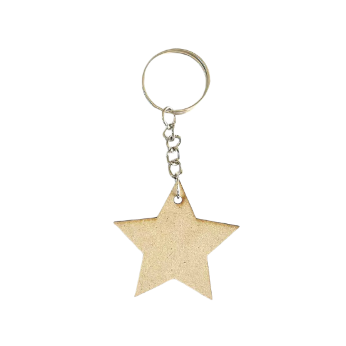 MDF DIY Keychain-Star(1 Pieces)