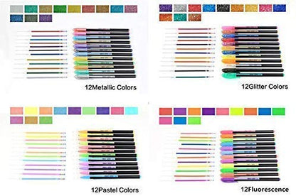 Set of 48 Neon Gel Pens