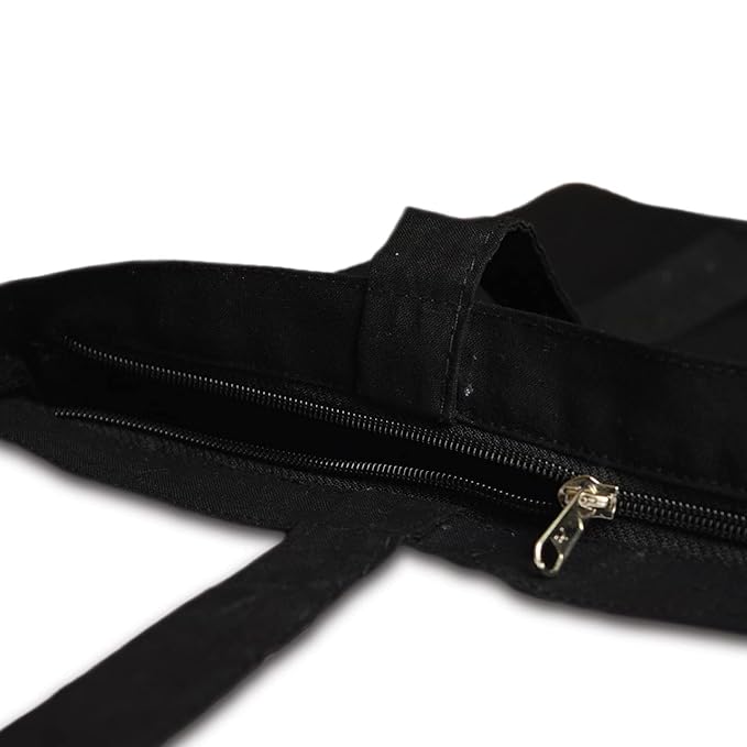 VantageKart Black Cotton Plain Tote Shopping Bags