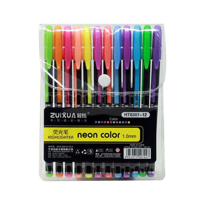 12 Piece Neon Color Gel Pens