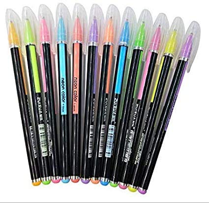 12 Piece Neon Color Gel Pens