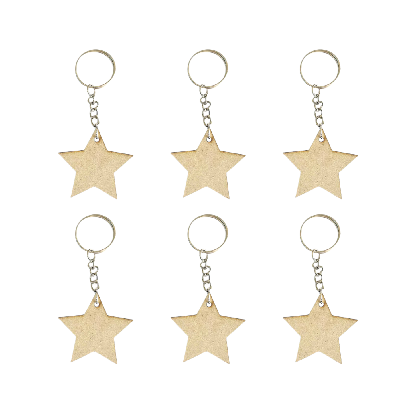 MDF DIY Star Keychain