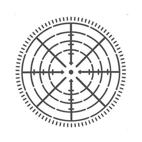 Mandala Grid Stencils-8 Sections 5.9 inch