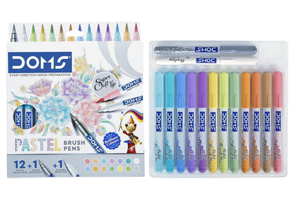 Doms Super Soft Tip Pastel Shades Brush Pen Set