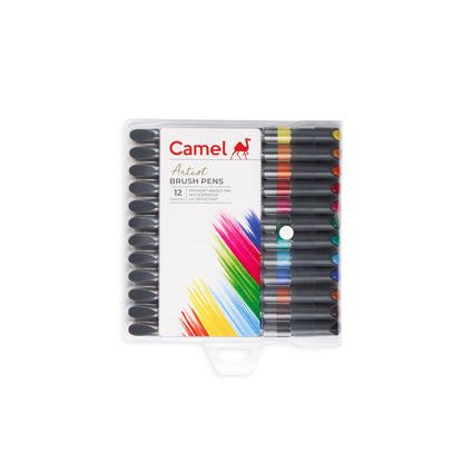 Camel Waterproof Brush Pen (Set - 12 Shades)