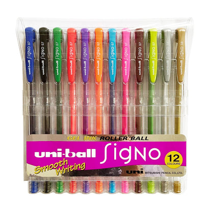 uni-ball Signo Gel Pen Multicolour Ink, Pack of 12