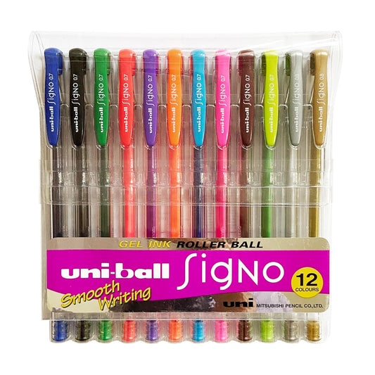 uni-ball Signo Gel Pen Multicolour Ink, Pack of 12