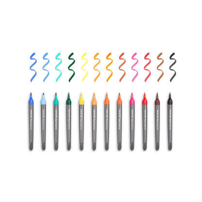 Camel Waterproof Brush Pen (Set - 12 Shades)