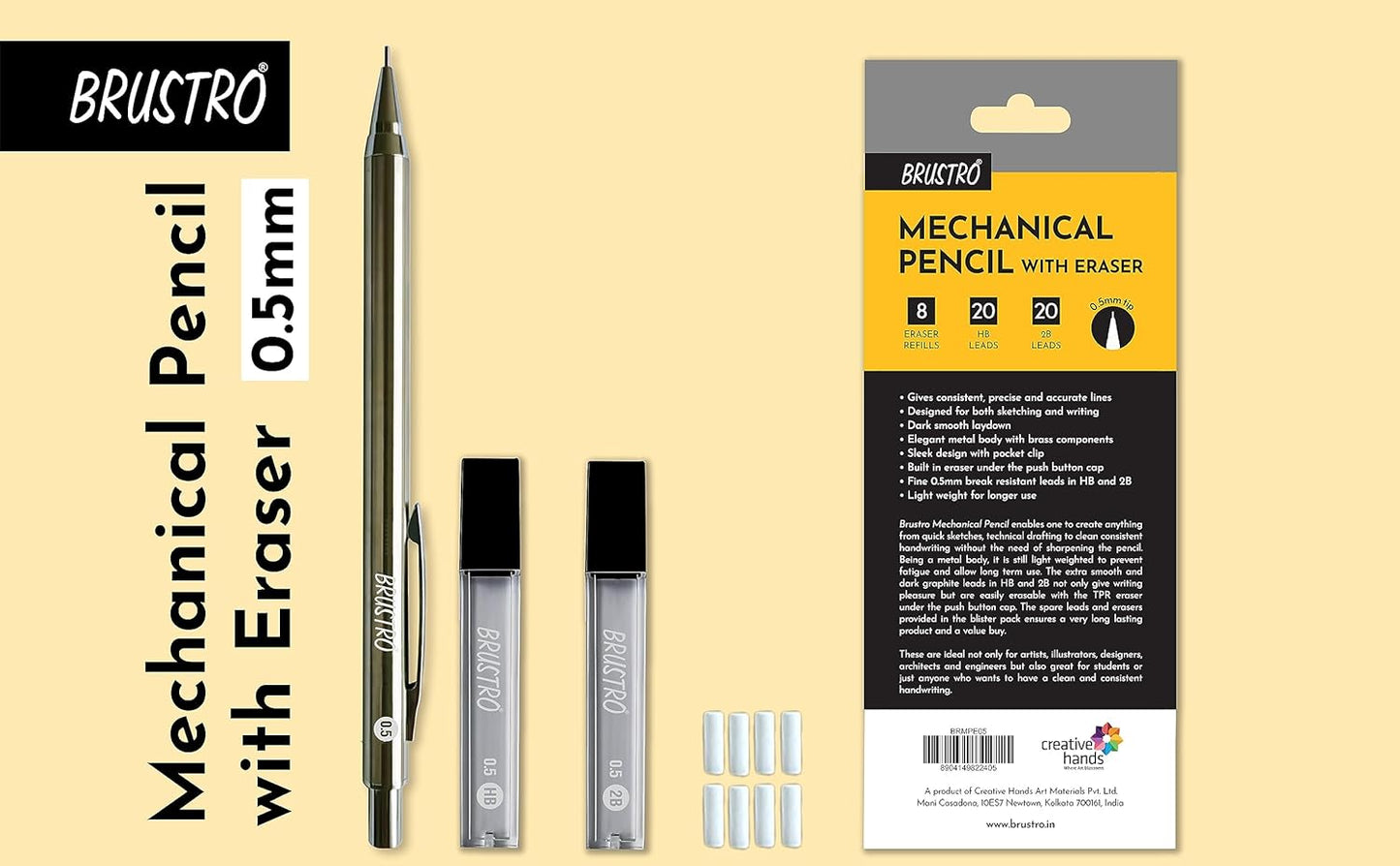 Mechanical Pencil with Eraser 0.5mm