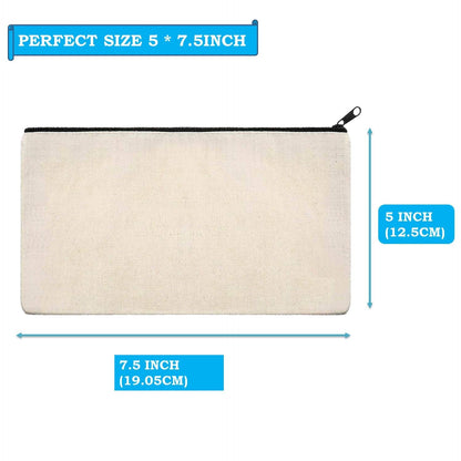 DIY Craft Canvas  Pouch- Off White