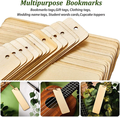 Wooden bookmark with Tussel (set Of 6)