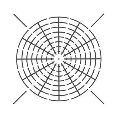 Mandala Grid Stencils- 12 Sections 7.9 inch
