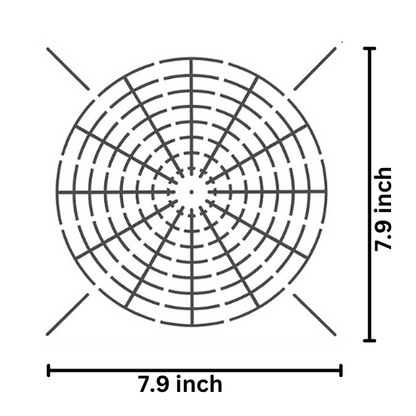 Mandala Grid Stencils- 12 Sections 7.9 inch