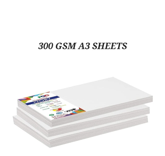 300 GSM A3 Size Sheets (30 Sheets)