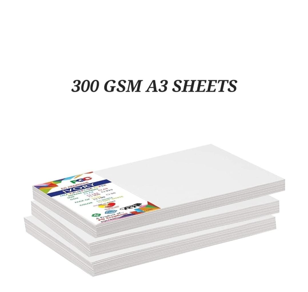300 GSM A3 Size Sheet (20 Sheet)