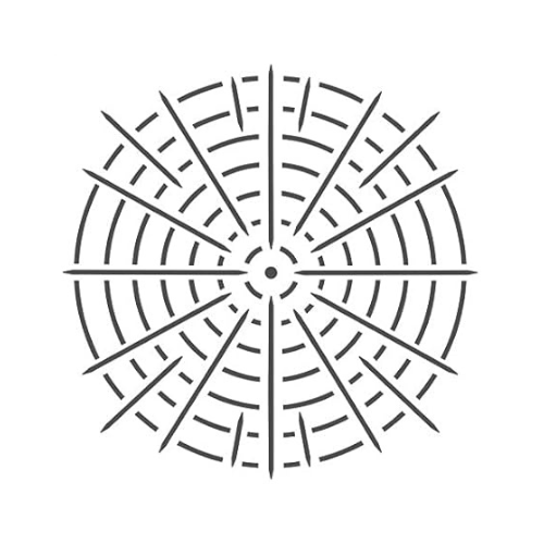 Mandala Grid Stencils- Sub Sections 7.9 inch
