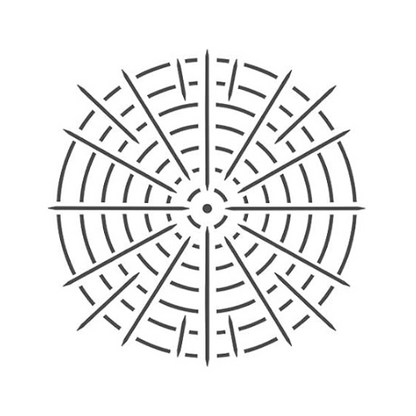 Mandala Grid Stencils- Sub Sections 7.9 inch