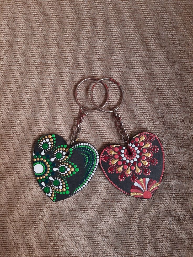 MDF DIY Keychain-Heart(6 Pieces)