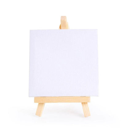 Wooden Canvas (5") with Stand (6") (Set of 2)