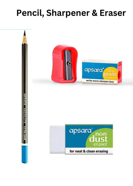 Pencil + Eraser + Sharpener (Combo)